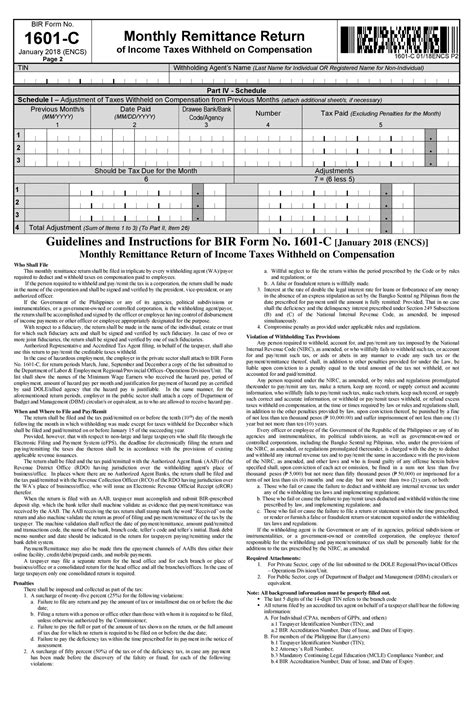 Use Bir Form 1601 C As Guide For Payroll Computation Hurey