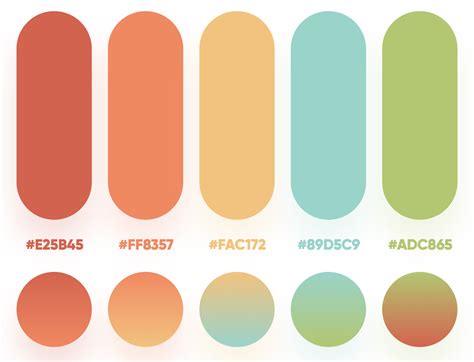 32 Beautiful Color Palettes With Their Corresponding Gradient Palettes