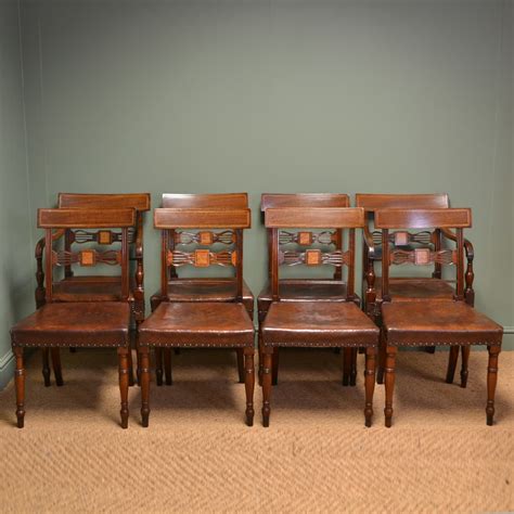 Make mealtimes more inviting with comfortable and attractive dining room and kitchen chairs. Striking Set of Eight Regency Antique Mahogany Dining ...