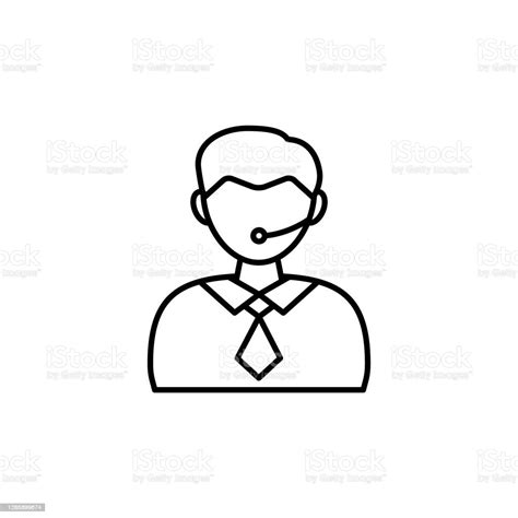 Call Center Icon In Vector Logotype Stock Illustration Download Image