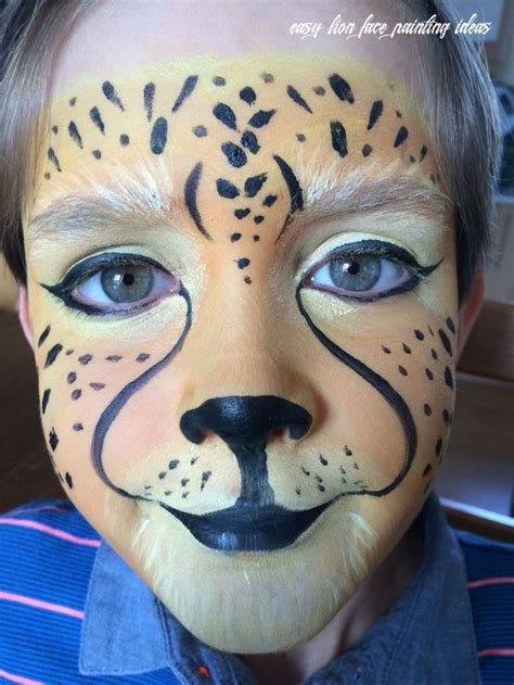 9 Easy Lion Face Painting Ideas Leopard Schminken Kindergesicht