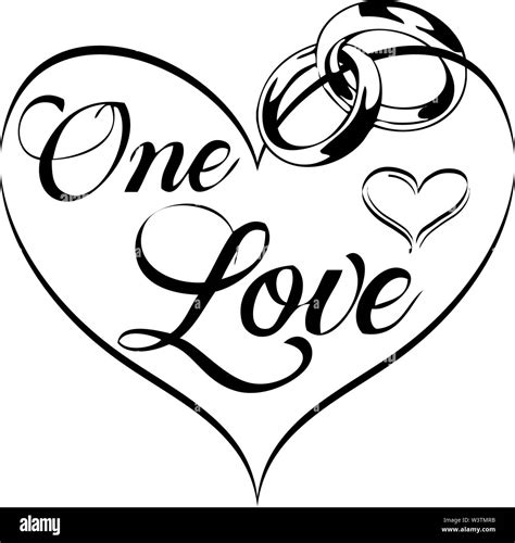 One Love Wedding Design Stock Vector Image And Art Alamy