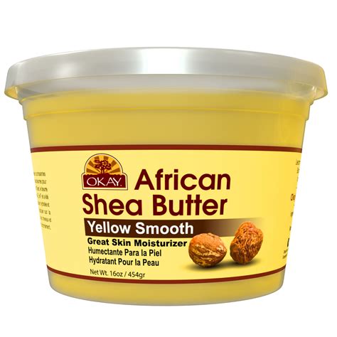 Okay African Shea Butter Yellow Smooth 16 Oz