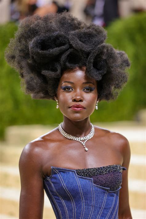 The Story Behind Lupita Nyongos Denim Inspired Met Gala 2021 Beauty