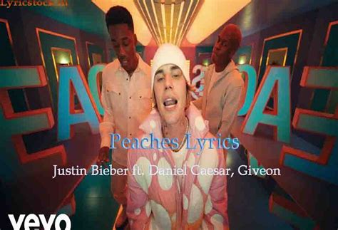 After playing it on the piano, setting it to words, and sharing on snippet on his instagram. Peaches Lyrics - Justin Bieber ft. Daniel , Giveon- new ...