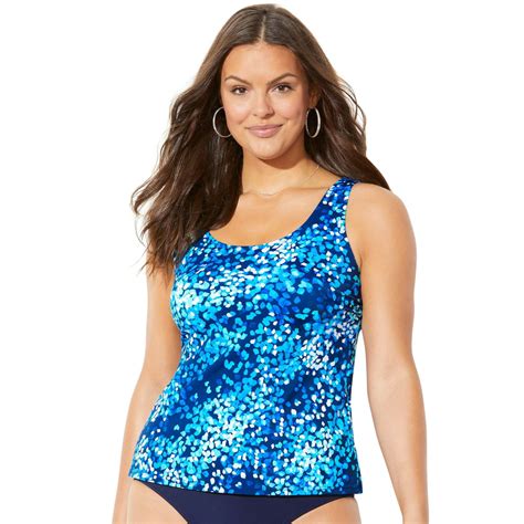 Swimsuitsforall Swimsuits For All Womens Plus Size Classic Tankini