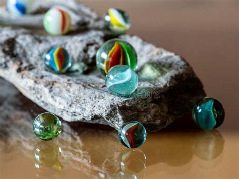 Colored Clear Glass Marbles Stock Image Image Of Round Bubble