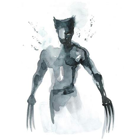 Wolverine In Watercolor Superhero Painting Superhero Art Superhero