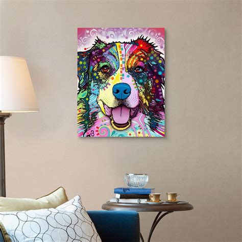 Australian Shepherd Canvas Wall Art Print Dog Home Decor Ebay