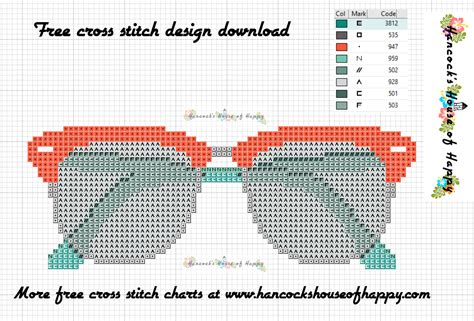 cross stitch craft supplies and tools sewing and fiber pastel glasses cross stitch pattern pe