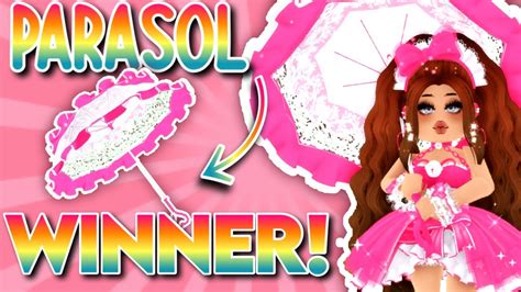 Elegant Parasol Giveaway Winner Announcement Royale High Giveaway