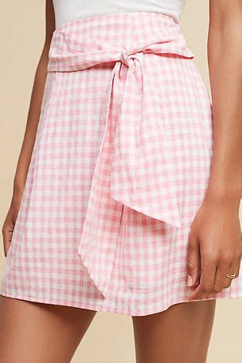 Tie Front Gingham Mini Skirt Gingham Outfit Gingham Skirt Pink Gingham Prep Style My Style