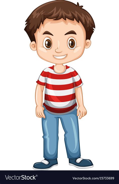 Little Boy Standing Alone Royalty Free Vector Image