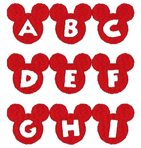 Pes Only Mickey Ears Font Machine Embroidery By Embroidereddesign 2