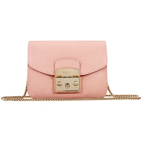 Furla Metropolis Ladies Small Pink Leather Crossbody Bag 851173 Ebay