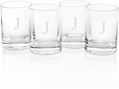 Cathy S Concepts Personalized Drinking Glasses Set Of 4 Letter J Drinkware