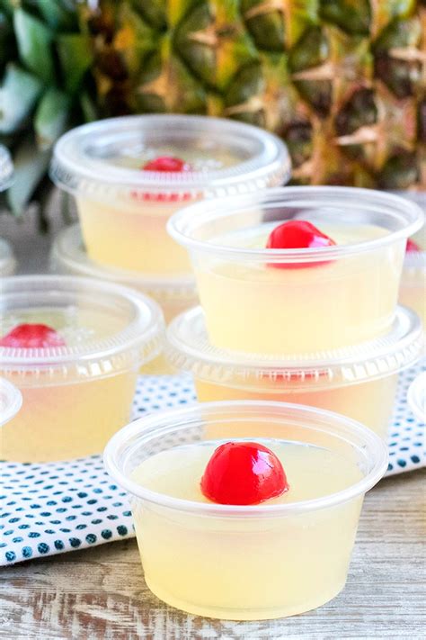 Jello shots can be a perfect replacement if you don't have skills like a pro bartender. Pina Colada Jello Shots • Bread Booze Bacon
