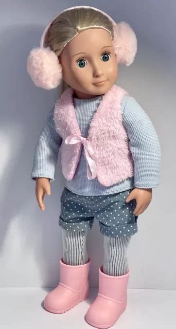 Our Generation Layla Battat 18 Girl Doll Blonde Hair Winter Clothing Vgc £17 95 Picclick Uk