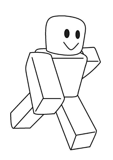 Roblox Noob Runs Very Fast Coloring Page Free Printable Coloring Pages