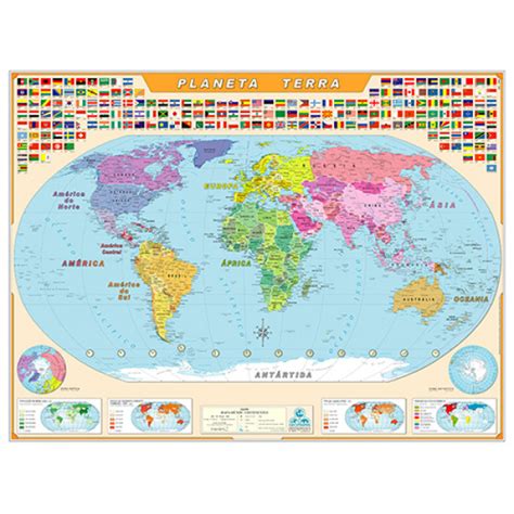 Mapamundi político, físico, geológico, terráqueo. Mapa Geográfico - Mapa-Múndi Planeta Terra