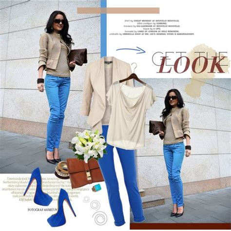 Street Chic Nude Blue Created By Stream On Polyvore Blue Trousers