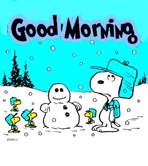 スヌーピーgood Morning Good Morning Winter Good Morning Snoopy Funny