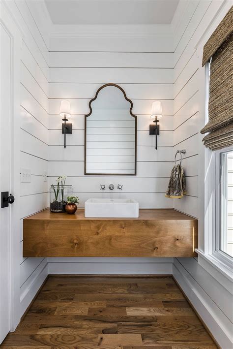 Powder room decor may have been the last item on your list when considering home renovations or refreshes. 15 Fabulous Farmhouse Style Powder Rooms That Save Space ...
