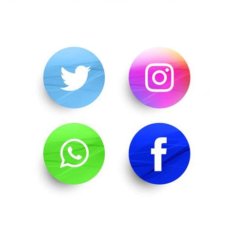 Download Abstract Stylish Social Media Icons Set For Free Social