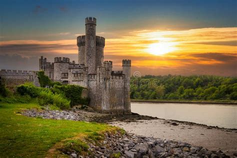 Blackrock Castle And Observarory In Cork At Sunset Ireland Stock Photo