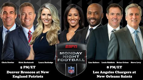 Espn To Air Monday Night Football Doubleheader In Week 5 Espn Press