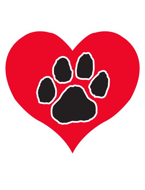 Paw Print Heart Waterless Tattoos Tattoos Ship In 24 Hours