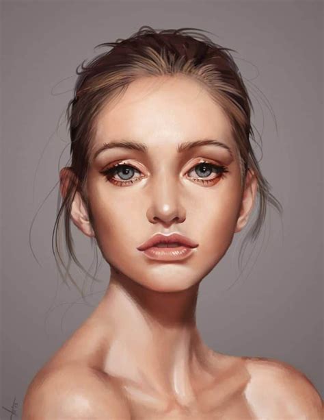 Another Beautiful Face By Victter Le Fou Digital Painting Portrait Portrait Paintings