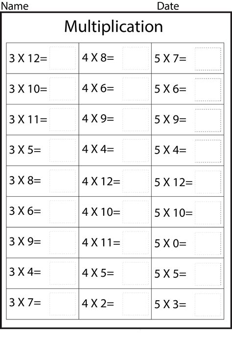 Math Time Tables Worksheets | Activity Shelter