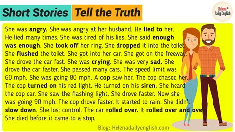 Short Stories In English Tell The Truth