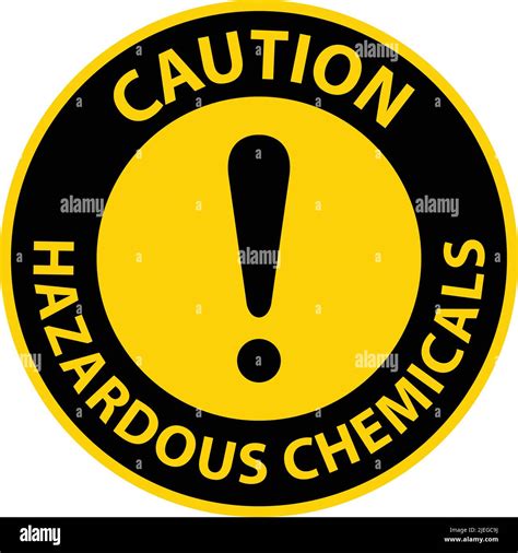 Caution Hazardous Chemicals Sign On White Background Stock Vector Image