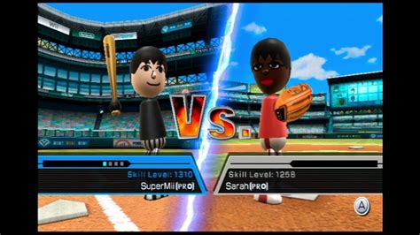 Wii Sports Baseball Supermii Vs Sarah Youtube