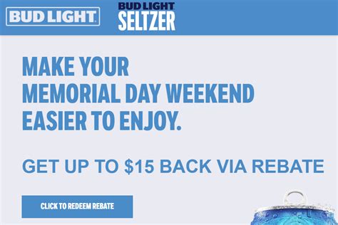 Bud Light Seltzer Rebate $15