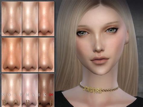 Sims 4 — Bobur Nose 09 By Bobur2 — Nose Mask For All Ages 12 Colors Hq