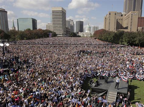 Obama Rally In St Louis Draws 100k Attendees Bearing Drift