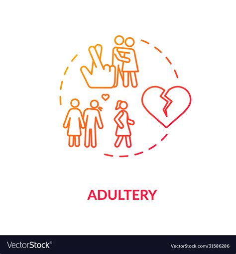 Adultery Concept Icon Royalty Free Vector Image