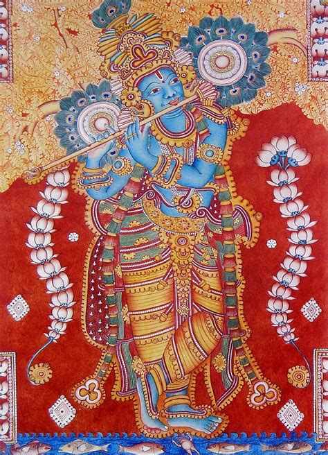 Lord Krishna Mural Poster Kerala Mural Painting Mural Painting Mural
