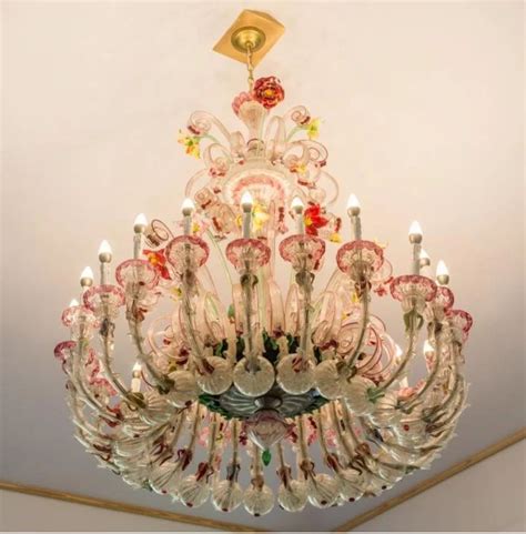 24 Arm Large Murano Chandelier Images Were Taken In The Palm Beach