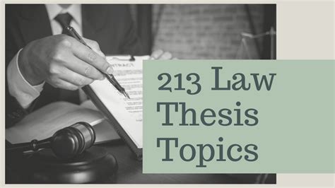 Exciting Law Thesis Topics 200 Plus Thesis Titles
