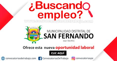 Municipalidad De San Fernando Convocatorias 2024