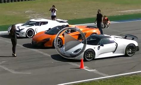 Porsche 918 Spyder Vs Mclaren 650s Vs Koenigsegg Agera R