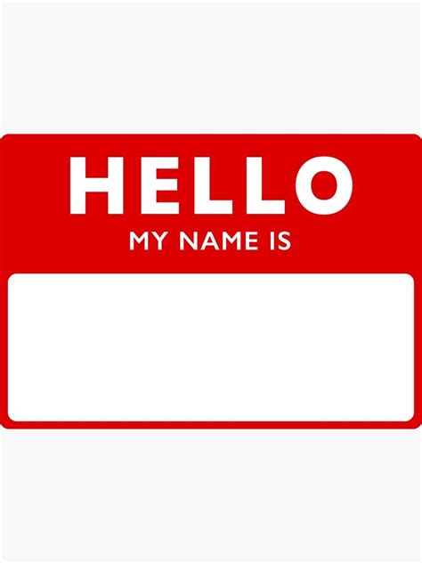 Hello My Name Is Sticker By Davidmay Redbubble Name Stickers Cool
