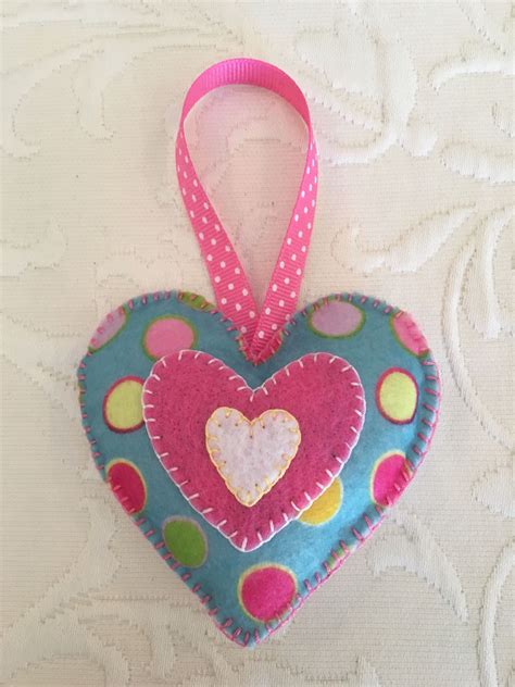 Felt Crafts Felt Ornament Valentine Heart Made By Janis Felt