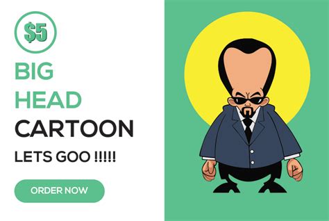 Draw Big Head Cartoon Caricature In 24 Hours By Le7design Fiverr