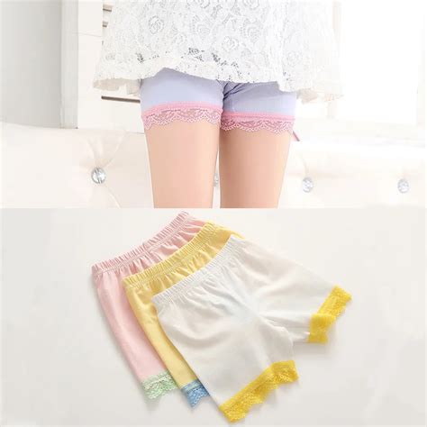 3pcs New Arrival Summer Cotton Girls Safety Shorts Kids Lace Skinny