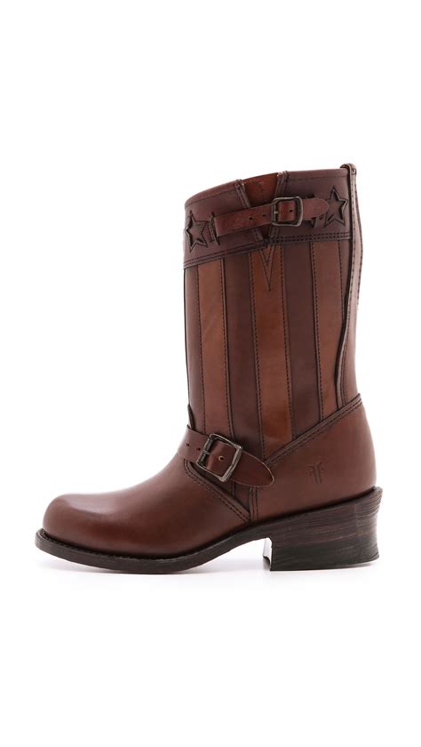 Orders over $99 ship free! Frye 150th Anniversary Engineer Americana Short Boots in ...